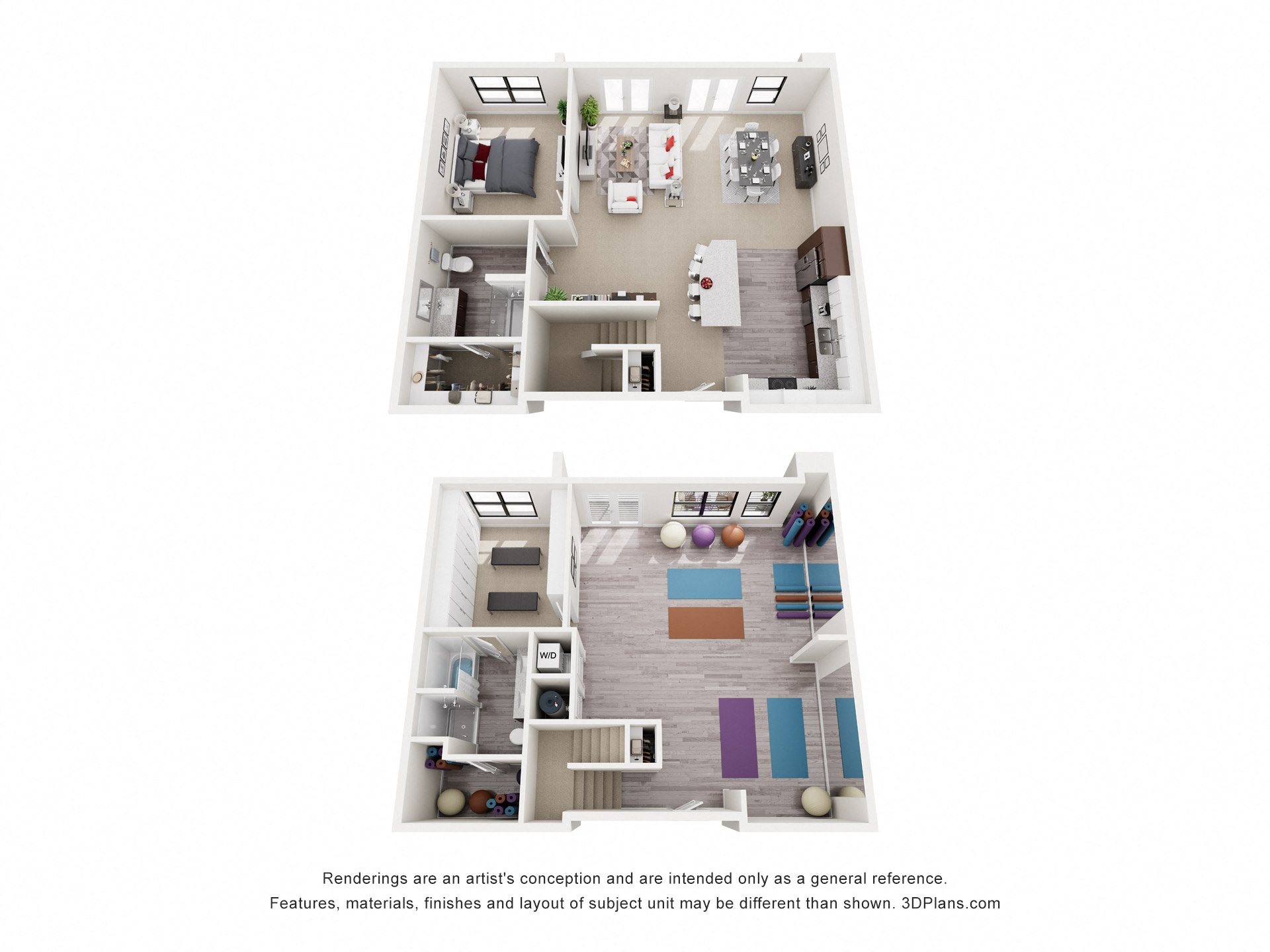 Floor plan for 2 beds, 2 baths, 2114 sqft